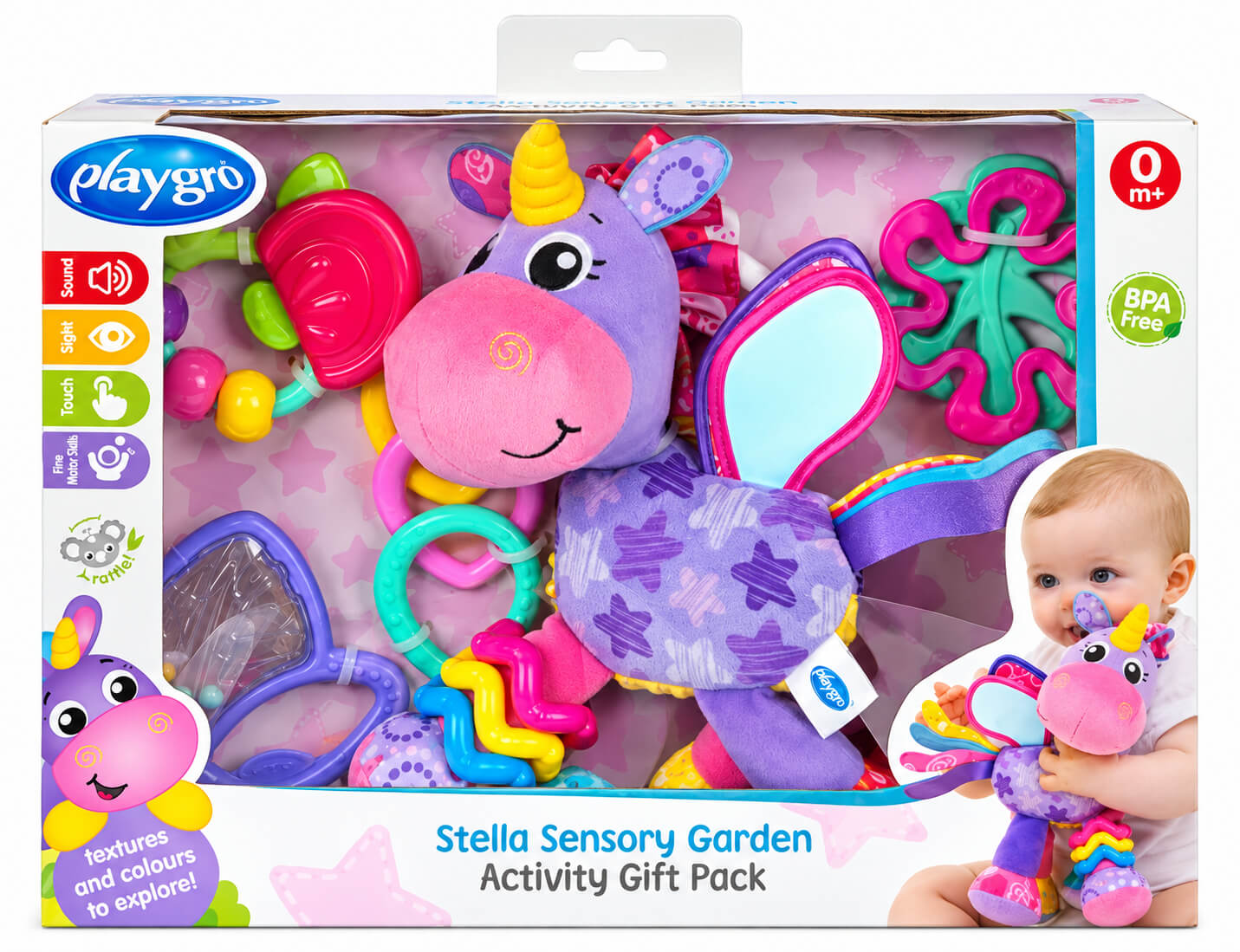 מארז צעצועי פעילות חד קרן קליפ קלופ ורוד Playgro