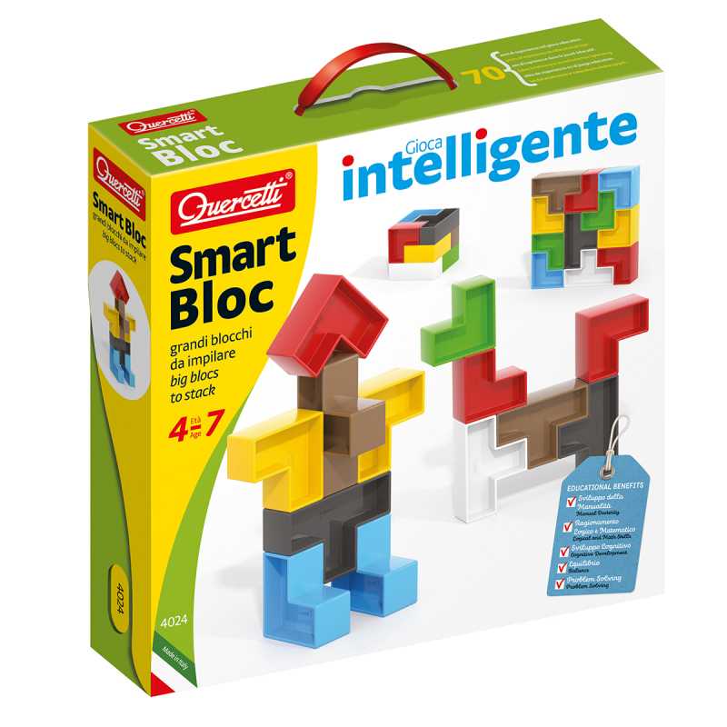 משחק הרכבה קוביות חכמות Smart Bloc ‏11 חלקים Quercetti