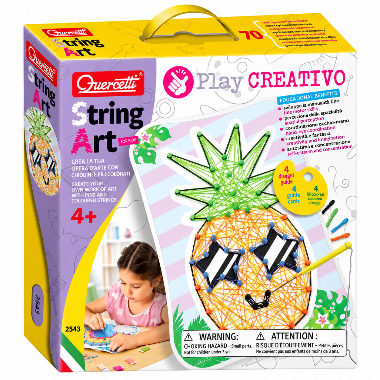ערכת יצירה Quercetti String Art Kawaii Fancy 