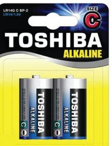 זוג סוללות C לא נטענות TOSHIBA Alkaline