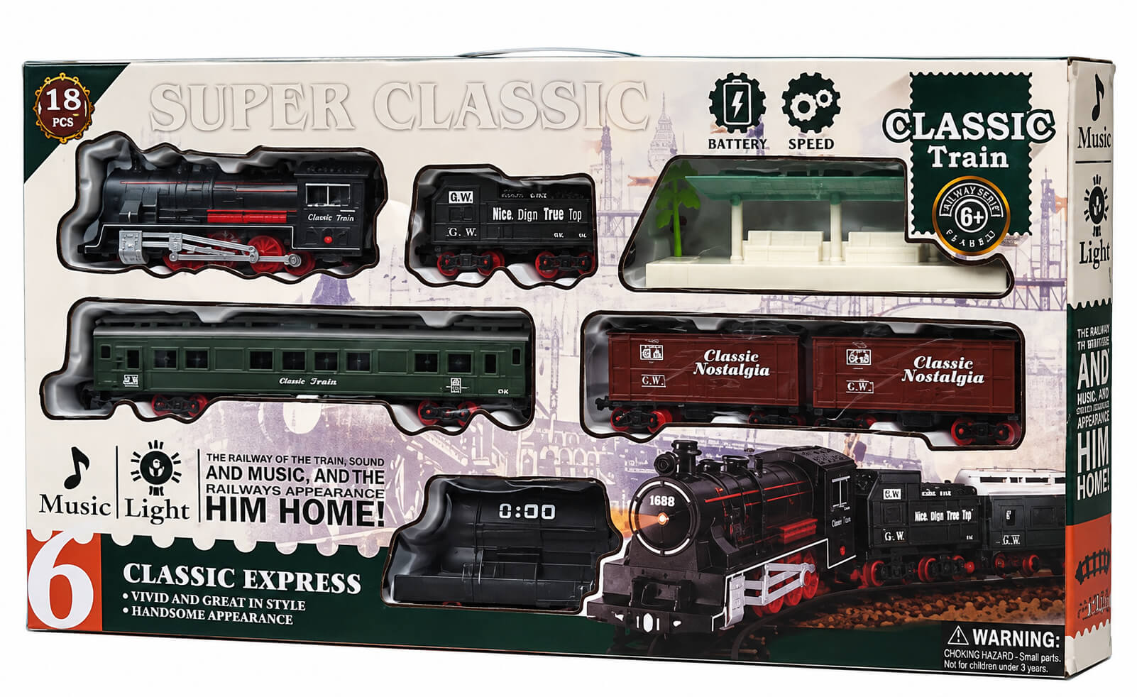 רכבת צעצוע Classic Express דגם 814-2 Shiran Toys