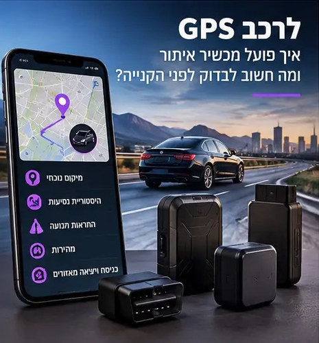 מכשירי GPS לרכב מסוג OBD חיבור קבוע וסוללה עם אפליקציית איתור
