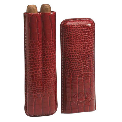 נרתיק עור רומיאו אי חולייטה אדום ל־2 סיגרים – Romeo y Julieta Leather Cigar Case
