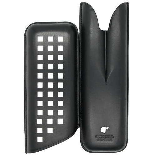נרתיק עור קוהיבה בהיקה שחור ל־2 סיגרים – Cohiba Behike Leather Cigar Case