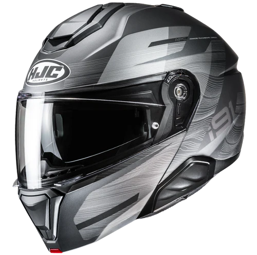  קסדה מלאה אייצ' ג'יי סי אפור שחור -i91 DUSK MC5SF  HJC