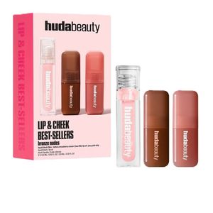 מארז Huda Beauty Lip & Cheek Best Sellers Kit – שפתיים ולחיים