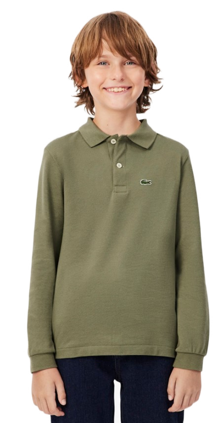 חולצת פולו לקוסט Lacoste long-sleeve cotton polo shirt | נוער