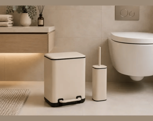 סט פח + מברשת דגם AUREL - צבע מוקה
