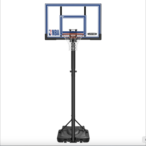 מתקן סל נייד מתכוונן 52 אינץ - Lifetime Polycarbonate Adjustable Portable Basketball Hoop NBA Edition