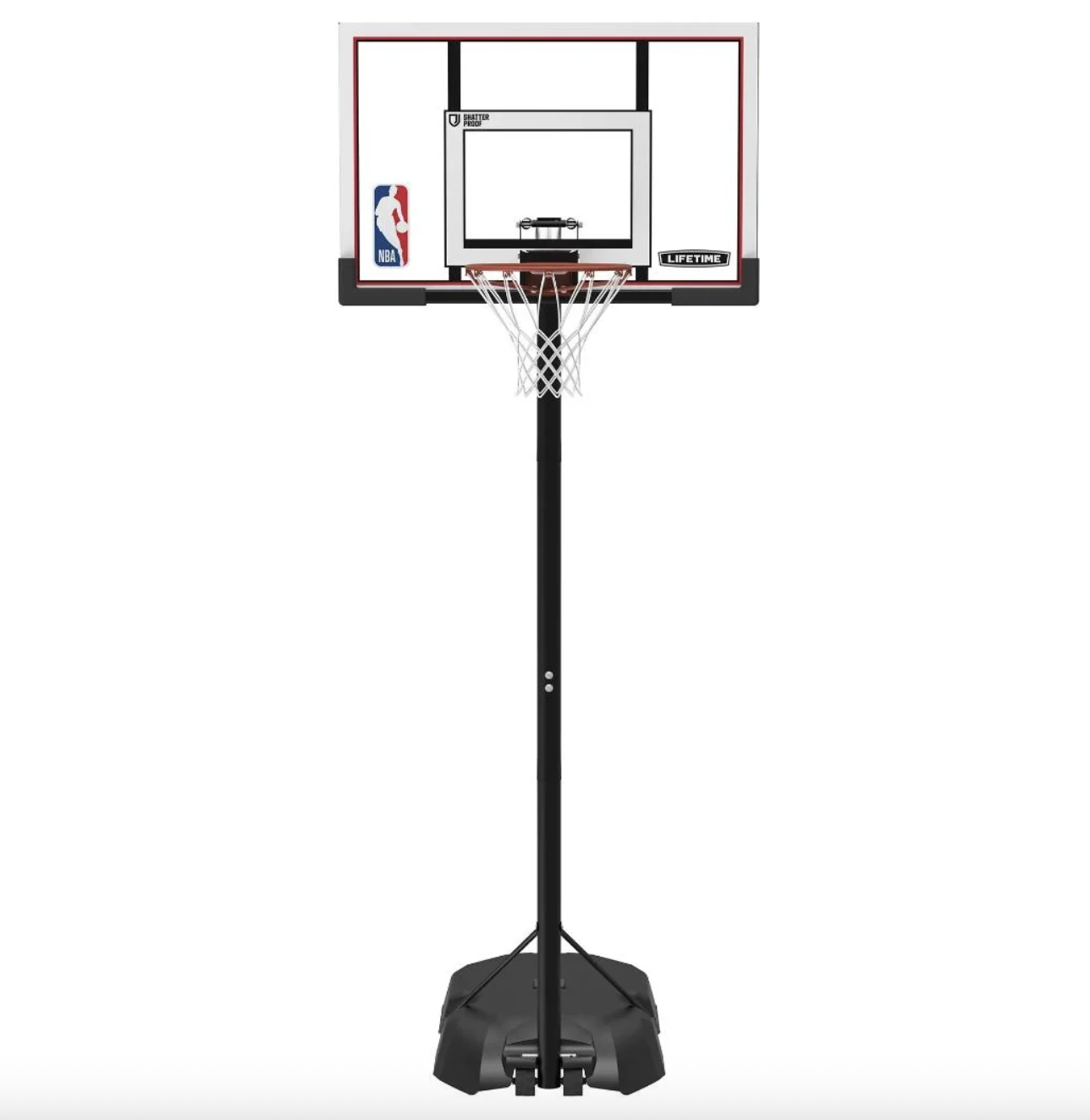 מתקן סל נייד מתכוונן 48 אינץ - Lifetime Polycarbonate Adjustable Portable Basketball Hoop NBA Edition