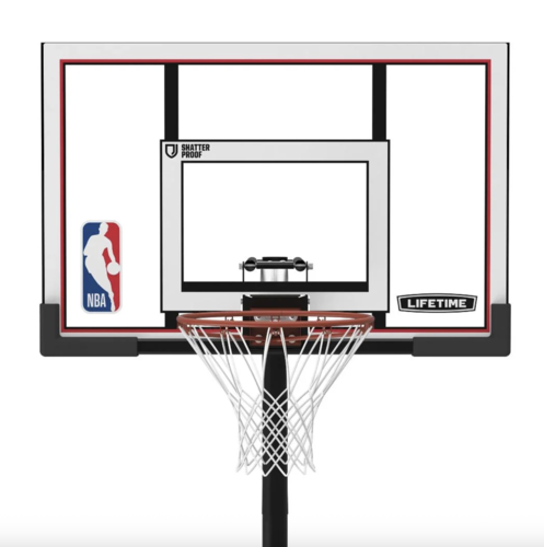 מתקן סל נייד מתכוונן 48 אינץ - Lifetime Polycarbonate Adjustable Portable Basketball Hoop NBA Edition