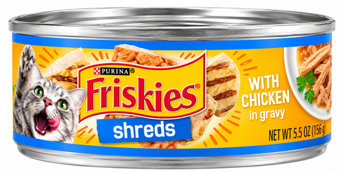 פריסקיז שימורים 156 גרם נתחי עוף ברוטב Friskies Chicken in Gravy