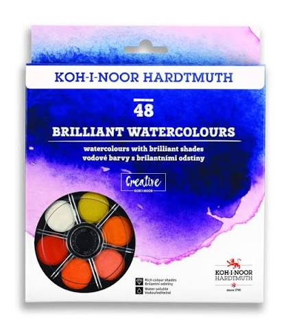 סט 48 צבעי מים BRILLIANT WATERCOLOURS 