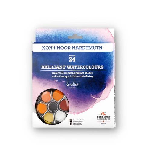 סט 24 צבעי מים BRILLIANT WATERCOLOURS 