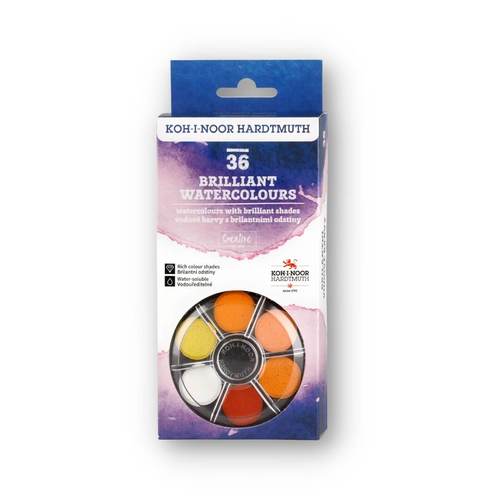 סט 36 צבעי מים BRILLIANT WATERCOLOURS 
