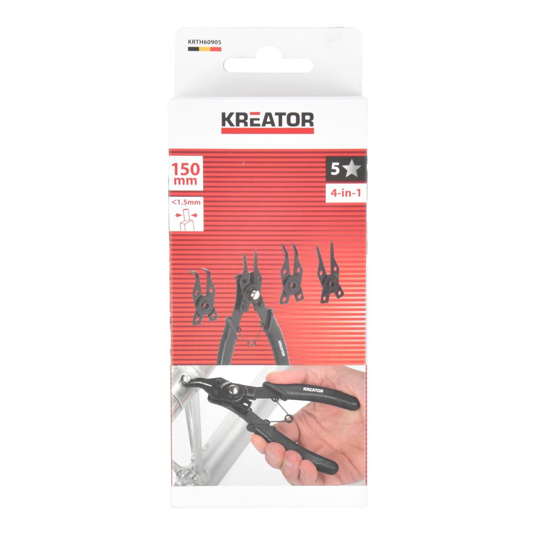 פלייר טבעות מקצועי - "6  150 מ"מ    106 KRTH60905, CIRCLIP PLIERS 150MM, 6" CIRCLIP, ברקוד 5400338121647