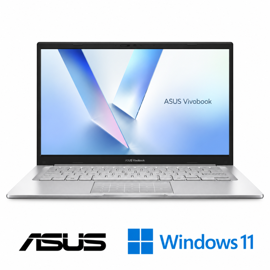 ‏מחשב נייד ⁦ASUS Vivobook 14 X1404VA-EB1726W⁩ - מסך ⁦14″ FHD⁩, מעבד ⁦Core 5 120U⁩, זיכרון ⁦16GB⁩, כונן ⁦1TB SSD⁩, ⁦Windows 11 Home⁩