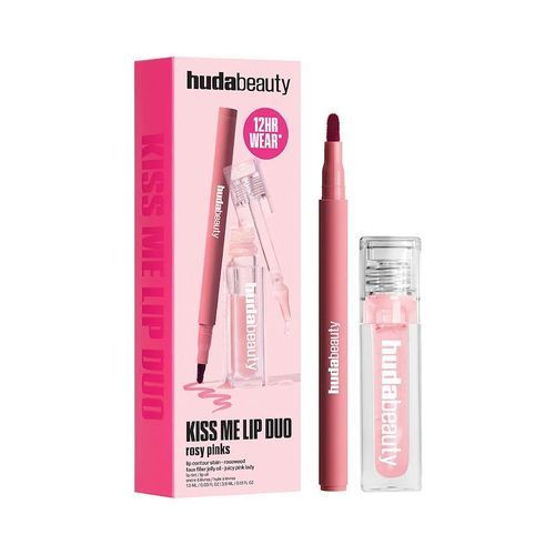 מארז שפתיים Huda Beauty Kiss Me Lip Duo – Rosewood & Juicy Pink Lady