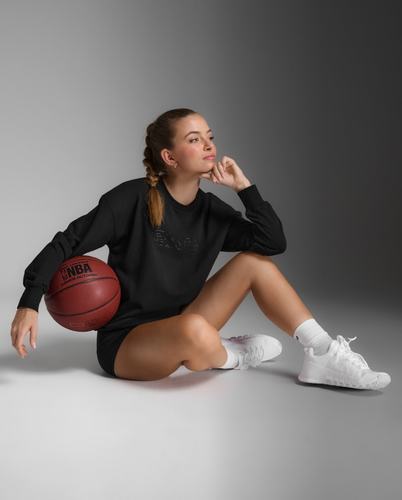 חולצה ארוכה Form French Terry Crew BLK/WHT
