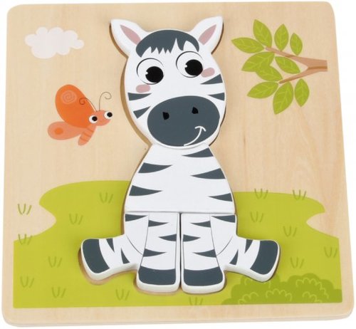 פאזל מיני זברה עם מסגרת עץ Pit Toys