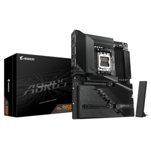 לוח אם עם מחברי חשמל מאחור | Gigabyte B850 A STEALTH | AM5 | DDR5 WIFI7