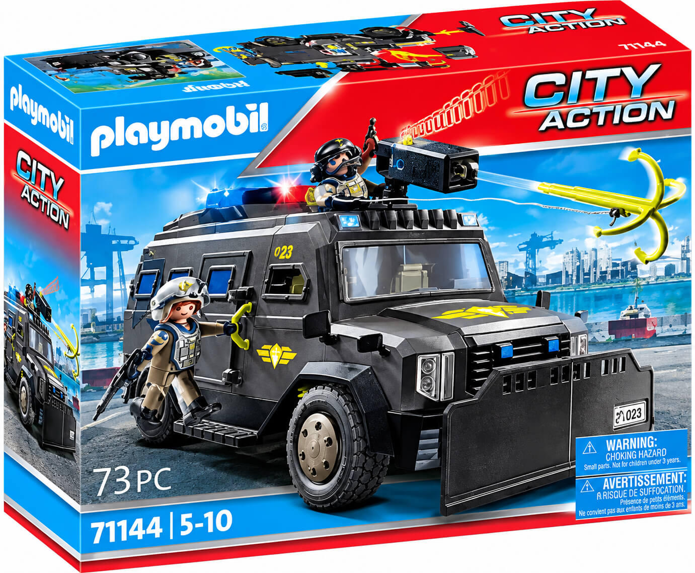 רכב שטח משטרתי ליחידה טקטית עם אור וקול Playmobil