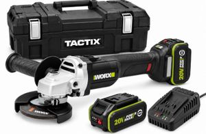 משחזת זווית נטענת 20V WU812.99 WORX[ סוללה 4 אמפר + מטען ]