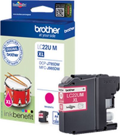 ראש דיו אדום מקורי Brother LC-22UM XL (1,200 דפים)