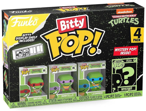 ביטי פופ! - מארז 3 דמויות + דמות בהפתעה Bitty Pop! Teenage Mutant Ninja Turtles Raphael- צבי הנינג'ה: רפאל