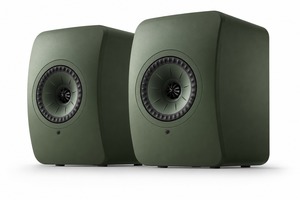 זוג רמקולים מדפיים מבית KEF דגם LS50 Meta מהתצוגה צבע ירוק בלבד !