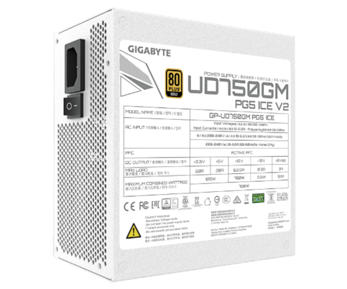 ספק | Gigabyte UD750M PG5 V2 ICE | 750W 80 Plus Gold | ATX 3.1 | PCIE 5.1