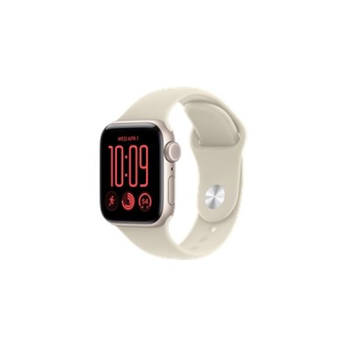 שעון Apple Watch SE 3 GPS + Cellular 40mm Starlight Aluminium Case with Sand Sport Band - M/L