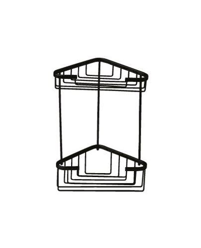 סבוניה רשת פינתית כפולה סימונס 22x22 שחור מט - TEVEL