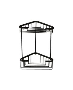 סבוניה רשת פינתית כפולה סימונס 22x22 שחור מט - TEVEL