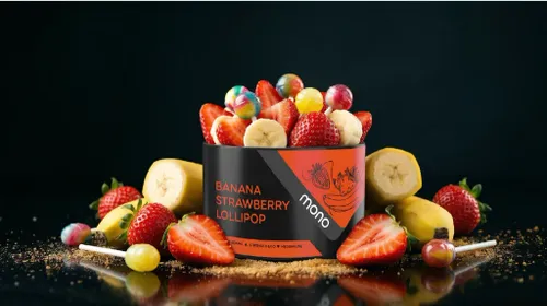 MONO 18 BANANA STRAWBERRY LOLLIPOP – מונו תות בננה סוכריות