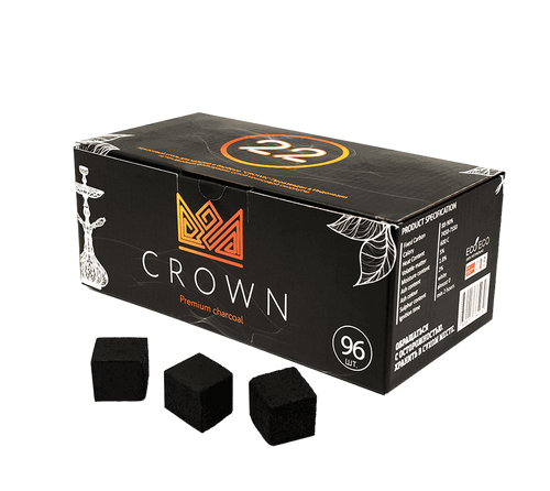 פחם קוקוס קראון 22.22.22 CRWON - קרטון 20 ק''ג