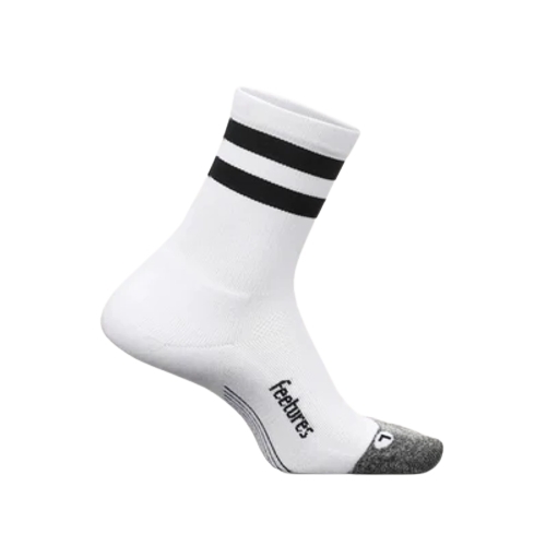 גרבי ריצה Feetures Elite Light Cushion Mini Crew White High Top Str