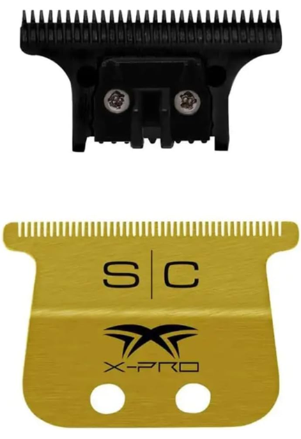 סט להבים מקורי למכונת פיניש StyleCraft X-PRO Wide Gold Titanium + THE ONE DLC