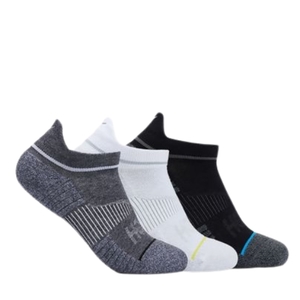 HOKA U NO-SHOW RUN SOCK 3-PACK-לבן / שחור / א
