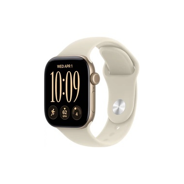 שעון Apple Watch Series 12 GPS 42mm Light Gold Aluminium Case with Sand Sport Band - M/L