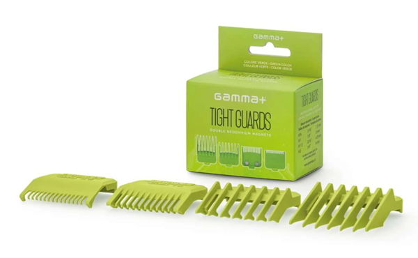 סט 4 מסרקי הגבהה מגנטיים כפולים בצבע ירוק Gamma+ TIGHT GUARDS
