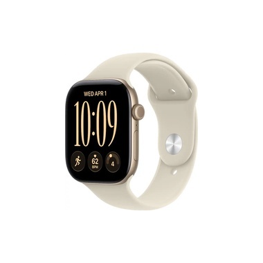 שעון Apple Watch Series 12 GPS 46mm Light Gold Aluminium Case with Sand Sport Band - M/L