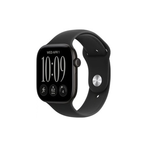 שעון Apple Watch Series 12 GPS 46mm Black Aluminium Case with Black Sport Band - M/L