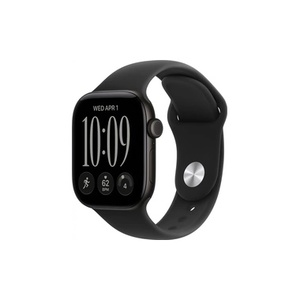 שעון Apple Watch Series 12 GPS + Cellular 42mm Black Aluminium Case with Black Sport Band - S/M