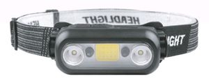 פנס ראש LED נטען עוצמתי עם חיישן תנועה חכם, תאורת COB רחבה, חיווי סוללה וטעינת USB