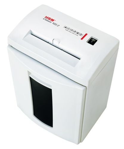 מגרסת נייר HSM Classic 102.2 - מבט מלמעלה מהצד
