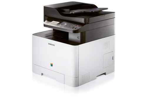 מדפסת לייזר משולבת צבעונית Samsung CLX-4195FN - מבט מצד ימין בזווית