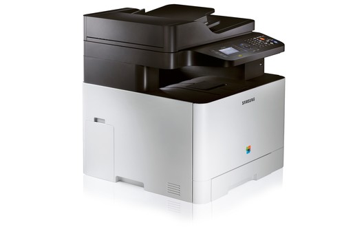 מדפסת לייזר משולבת צבעונית Samsung CLX-4195FN - מבט מצד שמאל בזווית