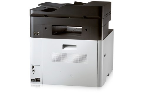 מדפסת לייזר משולבת צבעונית Samsung CLX-4195FN - מבט אחורי עם חיבורים