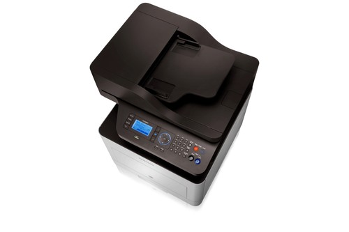 מדפסת לייזר משולבת צבעונית Samsung CLX-6260FR - מבט מלמעלה על מזין המסמכים ולוח הבקרה